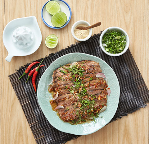 อกเป็ดย่างน้ำตก